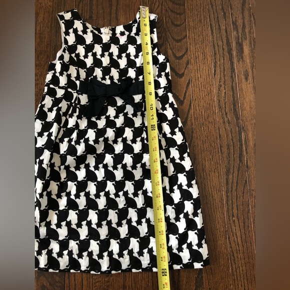Lilly Pulitzer Girls 6Y Black/White Evie Fancy Fest Cat Design Shift Dress - EUC - Picture 7 of 11